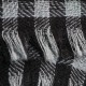 Småternet pashmina sjal i grå og sort