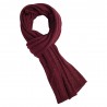 Vinrødt cashmere halstørklæde med nister