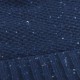 Blå nistret beanie i strikket cashmere