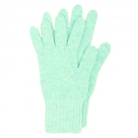 Lyseblå strikkede handsker i lambswool