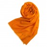 Orange pashminasjal i cashmere og silke