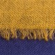 Tofarvet pashmina tørklæde i navy/gylden