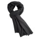 Koksgråt twill vævet cashmere tørklæde