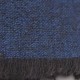 Cashmere tørklæde i blå/sort melange