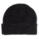 Sort nistret beanie i strikket cashmere