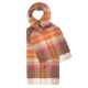 Skotskternet tørklæde i orange og brun