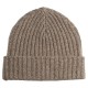 Beige meleret cashmere beanie