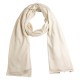 Råhvidt sjal i silke/cashmere strik