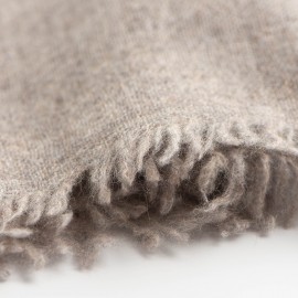 Cashmere tørklæde i naturgrå melange
