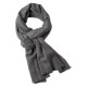 Tørklæde i mørk naturgrå cashmere melange