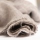 Tørklæde i lys naturgrå cashmere melange