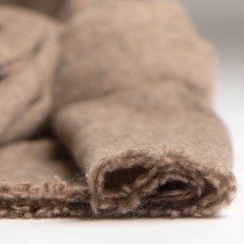 Tørklæde i naturbrun cashmere melange