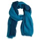 Storternet sjal i petroleumsblå og navy