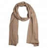 Taupe farvet sjal i silke/cashmere strik