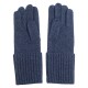Blå strikkede cashmere handsker