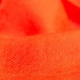 Koralrødt cashmere tørklæde i 2-ply cashmere