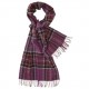 Stort violet skotskternet halstørklæde