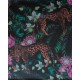 Cashmere sjal med leopard og jungle print