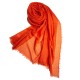 Stort orange cashmere sjal 200 x 140 cm