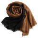 Dip-dye sjal i sort/brun