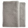 Gråt kabelstrikket tæppe i merino og cashmere