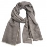 Grå melange pashminasjal i cashmere/silke