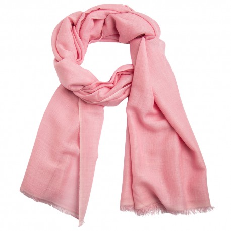 Lys rosa pashminasjal i cashmere og silke