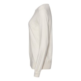Råhvid bluse i silke/cashmere blanding