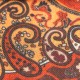 Paisley tørklæde i orange og røde nuancer