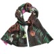 Cashmere sjal med leopard og jungle print
