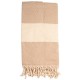 Lyserødt/beige badehåndklæde