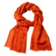 Rust orange jacquard vævet cashmere sjal