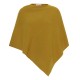 Karrygul poncho i ren cashmere