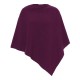 Blommefarvet poncho i ren cashmere