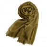 Stort olivengrønt cashmere sjal