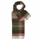 Ternet halstørklæde i brune og grønne nuancer