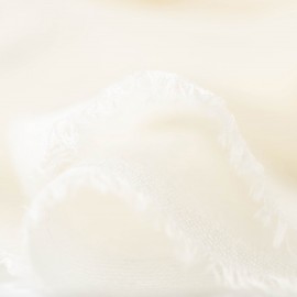 Hvidt pashmina tørklæde i 2 ply cashmere twill