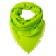Kvadratisk cashmere tørklæde i limegrøn