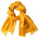 Cashmere tørklæde med gyldent/hvidt spraymønster