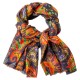 Cashmeresjal med farverigt paisleyprint