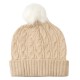 Sandfarvet cashmere hue med kvast