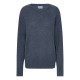 Oversize cashmere sweater i indigo