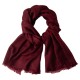 Rødbrunt jacquardvævet cashmere sjal