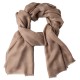 Beige jacquardvævet cashmere sjal