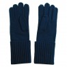 Marineblå strikhandsker i cashmere