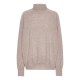 Oversize cashmere sweater i beige