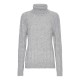 Cashmere turtle neck grå meleret