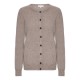Cashmere cardigan beige meleret
