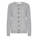 Cashmere cardigan grå meleret