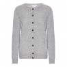 Cashmere cardigan grå meleret